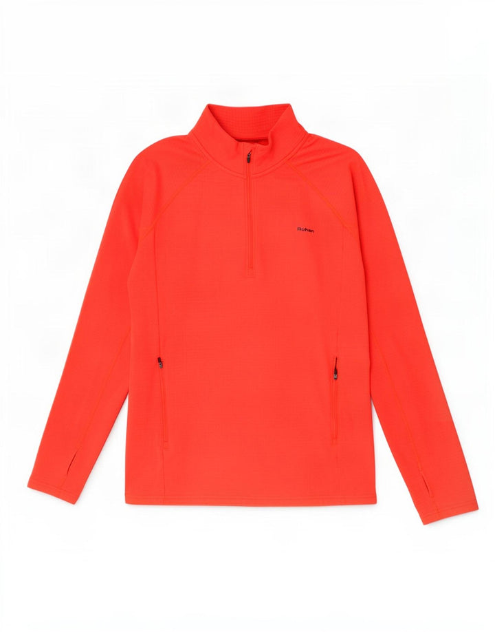 Rohan Mens Zip Neck Jersey Chándal Top Grande Poliéster Rojo