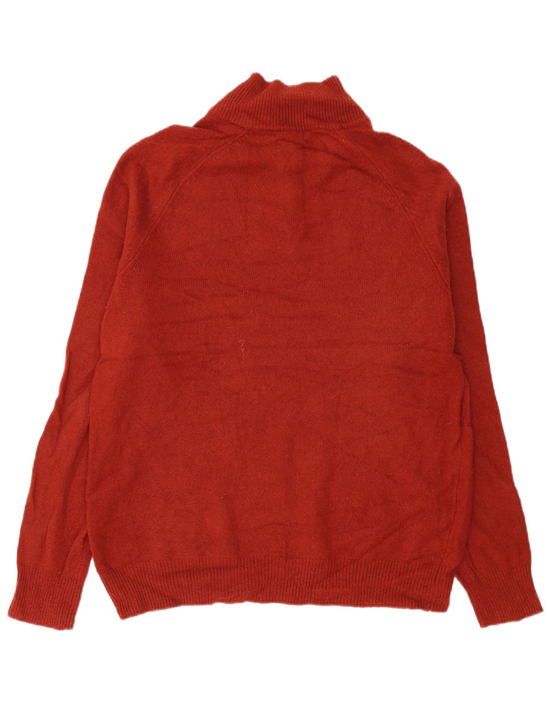John Lewis - Jersey para hombre con cuello y cremallera, talla XL, lana de cordero roja