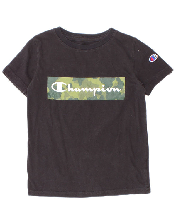 Champion Camiseta gráfica para niños 4-5 años Algodón negro
