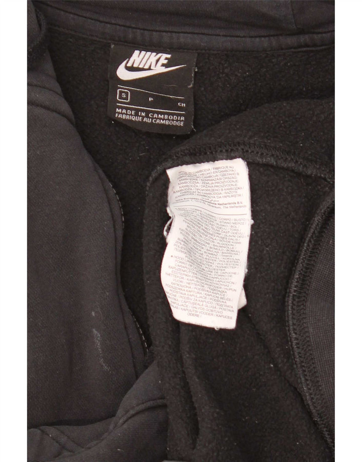 Nike - Sudadera con capucha y cremallera para hombre, talla pequeña, algodón negro