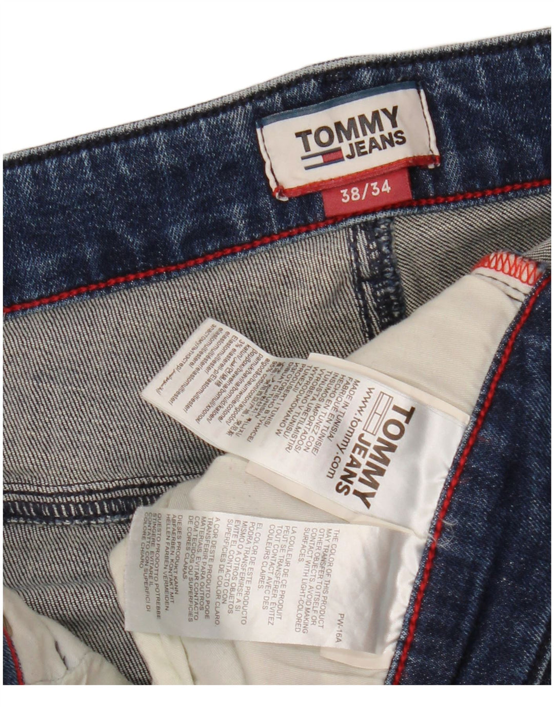 TOMMY HILFIGER Vaqueros ajustados para hombre W38 L34 Algodón azul