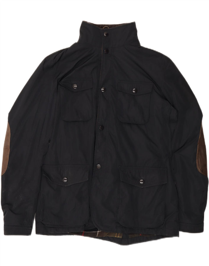 BARBOUR Chaqueta utilitaria para hombre UK 40 Grande Poliéster negro