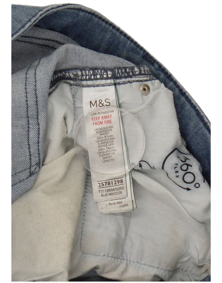 Marks & Spencer Jeans rectos para hombre W32 L29 Algodón azul