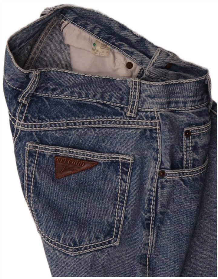 VINTAGE Falda vaquera para mujer W24 XS Algodón azul