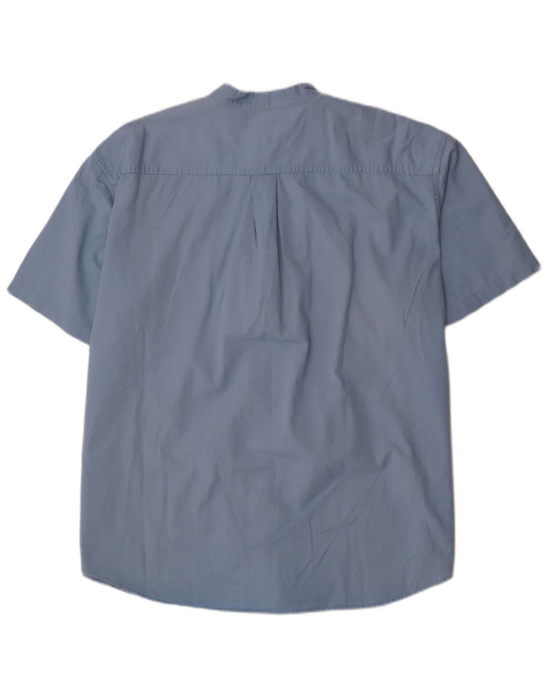 DOCKERS Camisa de manga corta para hombre Stain Defender 2XL Algodón azul