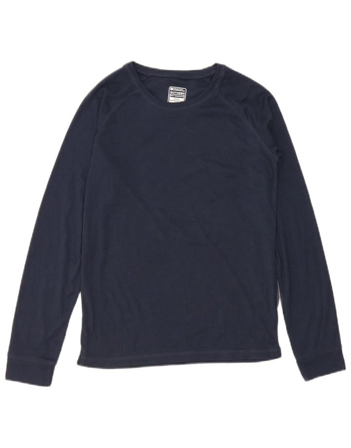 Mountain Warehouse Camiseta de niño manga larga 12-13 años Azul marino Poliéster