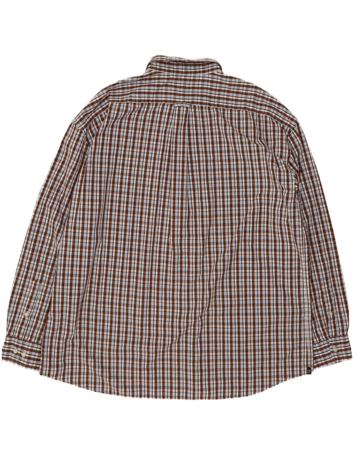 Gant Camisa Regular Fit Hombre 3XL Algodón A Cuadros Marrón