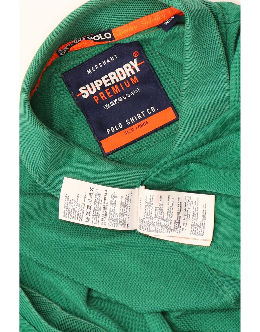 Superdry Polo Para Hombre De Algodón Verde Grande