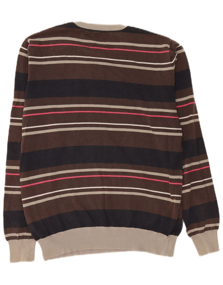 Jack & Jones Hombre Jersey Gráfico Con Cuello Redondo Color Block Marrón Medio