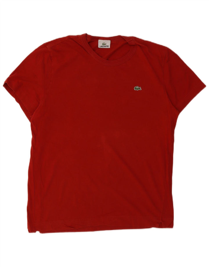 Camiseta Lacoste para hombre talla 4 mediana algodón rojo