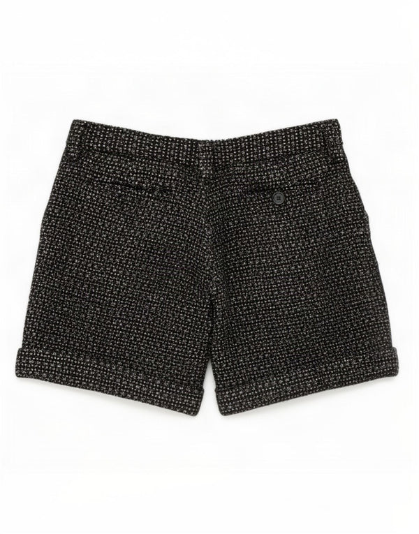 Dolce & Gabbana Pantalones cortos casuales para mujer IT 40 Small W26 Black Moteado
