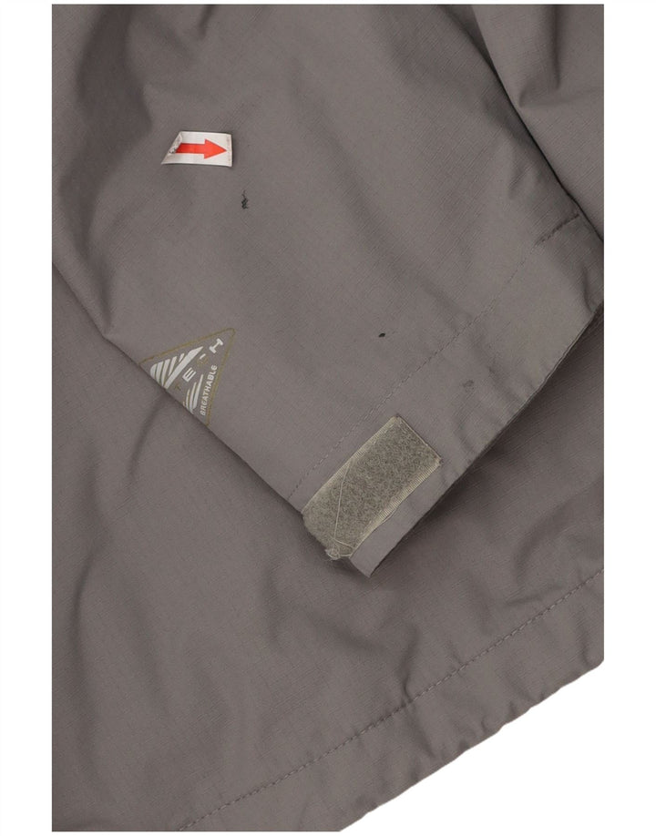 Columbia Chaqueta cortavientos con capucha para hombre UK 38 Gris medio Colorblock