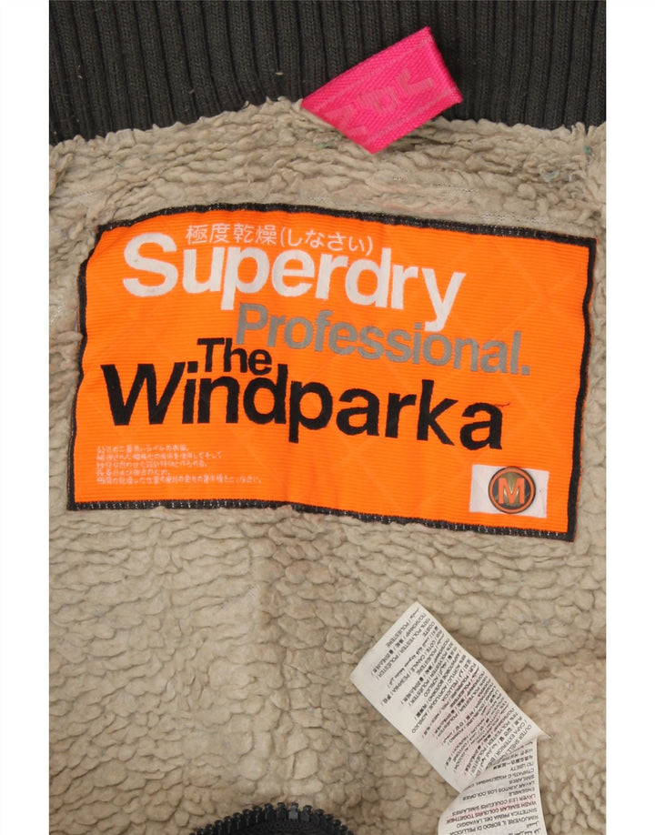 SUPERDRY Chaqueta Parka The Windparka Graphic para Mujer UK 44 Gris Medio