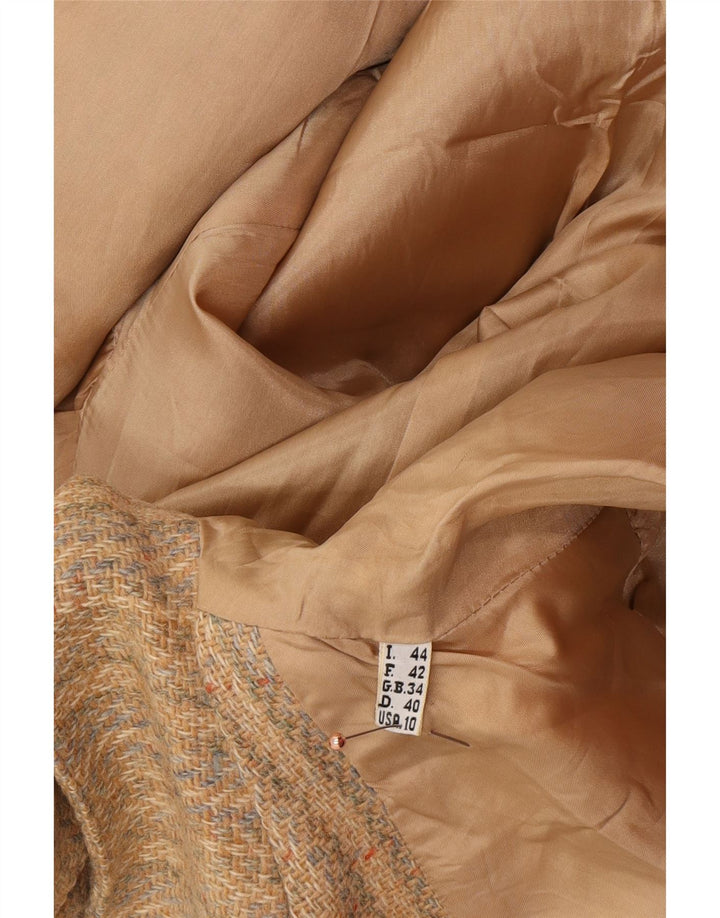 FENDI Chaqueta tipo blazer de 2 botones para mujer IT 44 Clásico a rayas beige medio