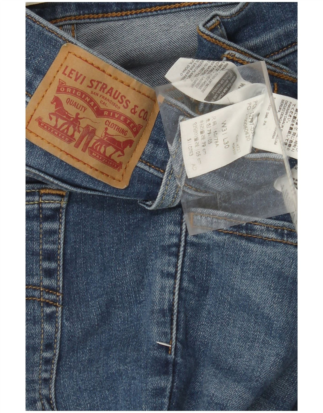 LEVI'S Vaqueros súper ajustados de talle alto 710 para mujer W31 L30 Algodón azul