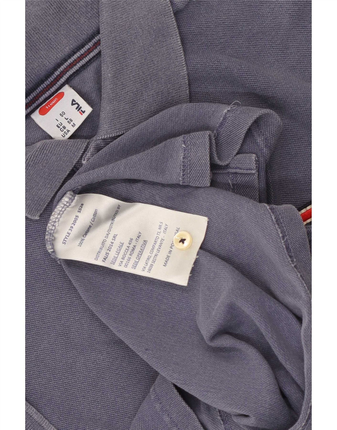 Polo Fila Hombre IT 58 Algodón Azul Medio