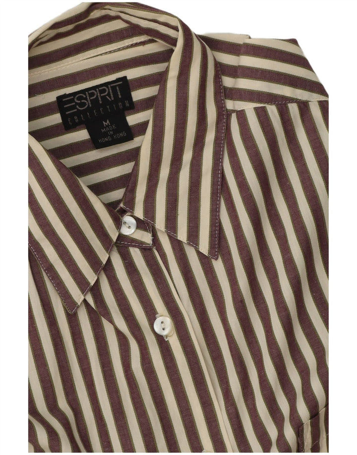Camisa extragrande para mujer Esprit UK 44 Marrón medio Rayas diplomáticas