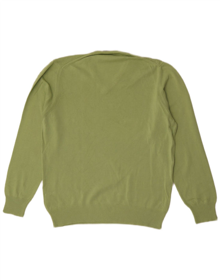 Zara Hombre Jersey Con Cuello En V Jersey Grande Algodón Verde