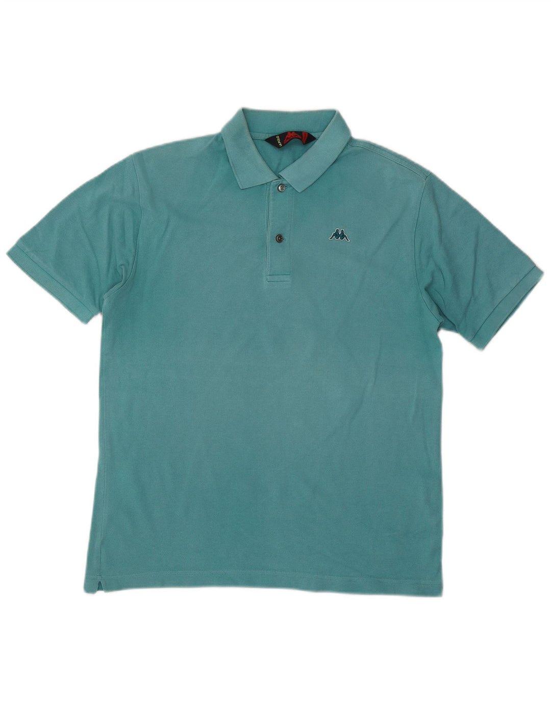 Polo Kappa Hombre Algodón Azul Medio