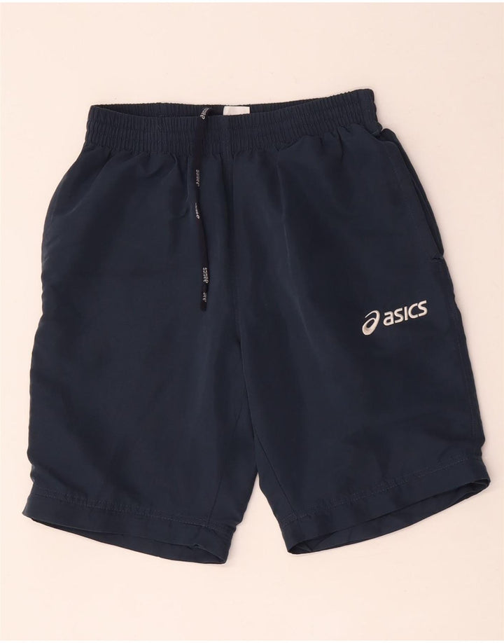 ASICS Pantalones cortos deportivos para hombre pequeño poliéster azul marino
