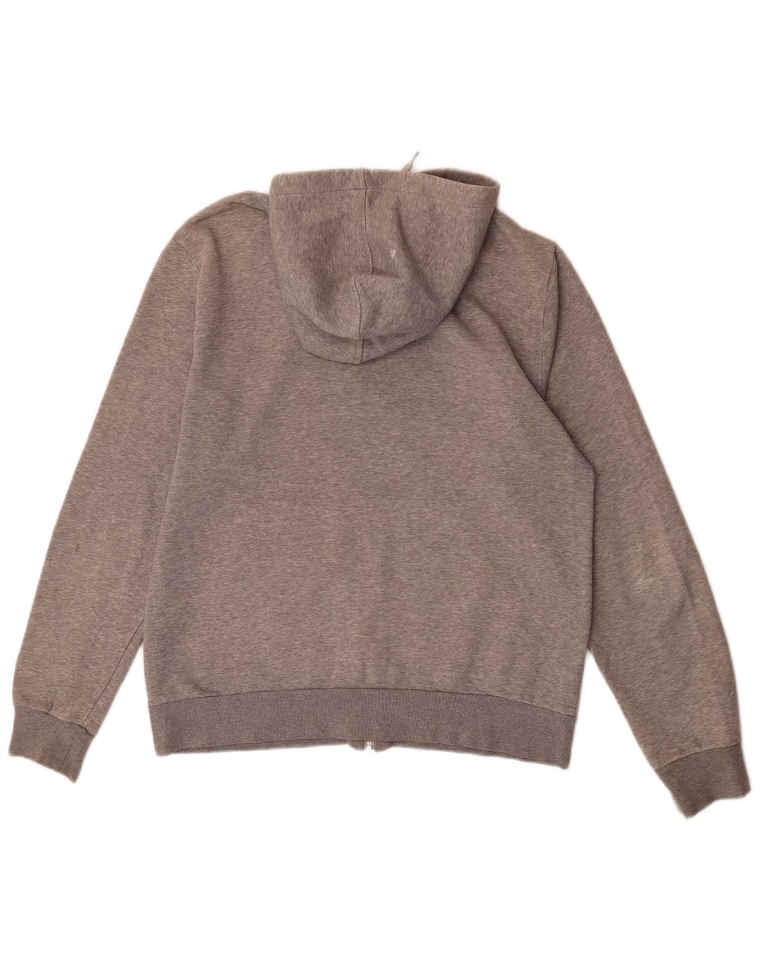Puma Sudadera con capucha y cremallera gráfica para hombre de algodón gris medio