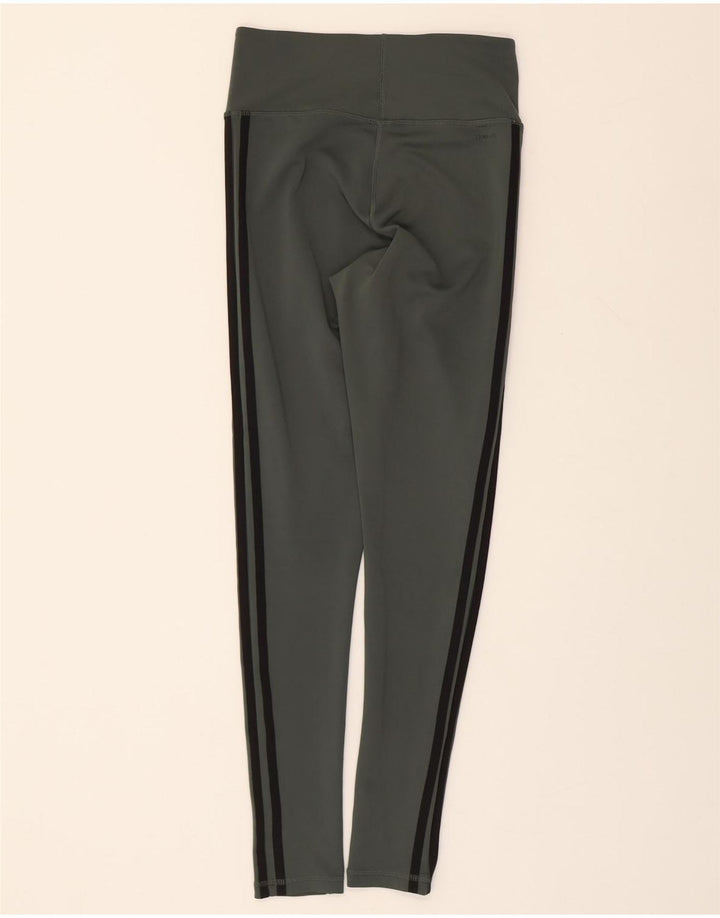 ADIDAS Womens Climalite Leggings UK 8/10 Small  Grey Polyester Vintage Adidas and Second-Hand Adidas from Messina Hembry 