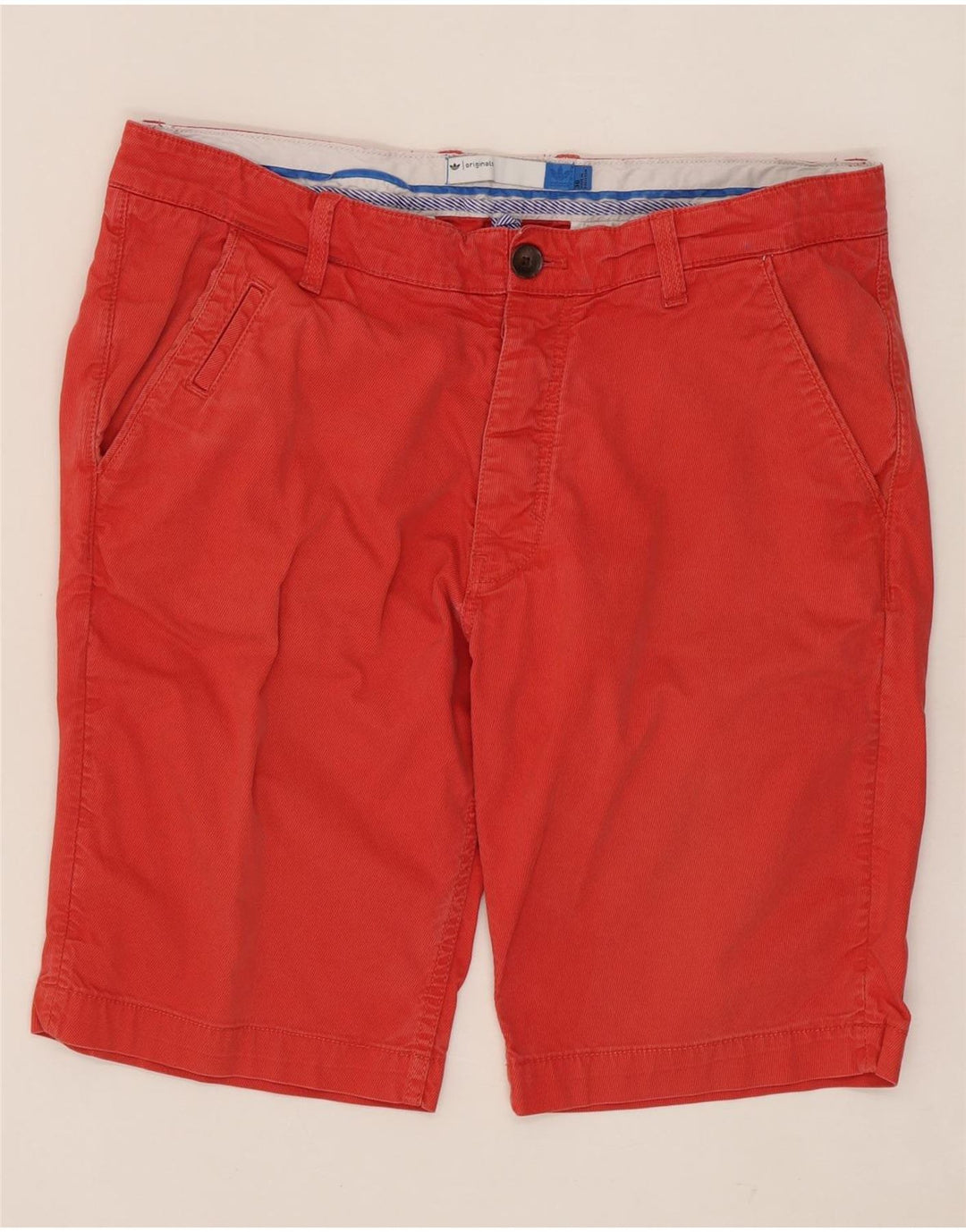 ADIDAS Pantalones cortos chinos para hombre W36 Algodón rojo grande