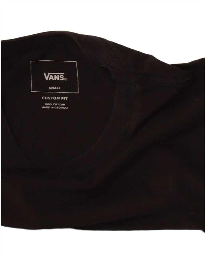Vans Camiseta con gráfico de ajuste personalizado para hombre, talla pequeña, algodón negro