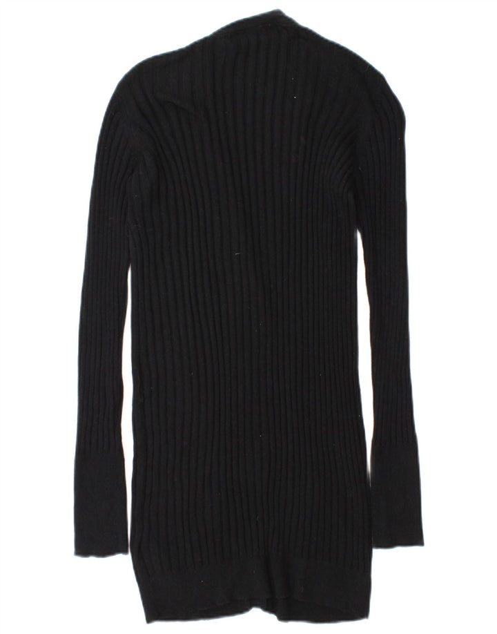 Zara Mujer Cárdigan Suéter UK 44 Mediano Negro Algodón