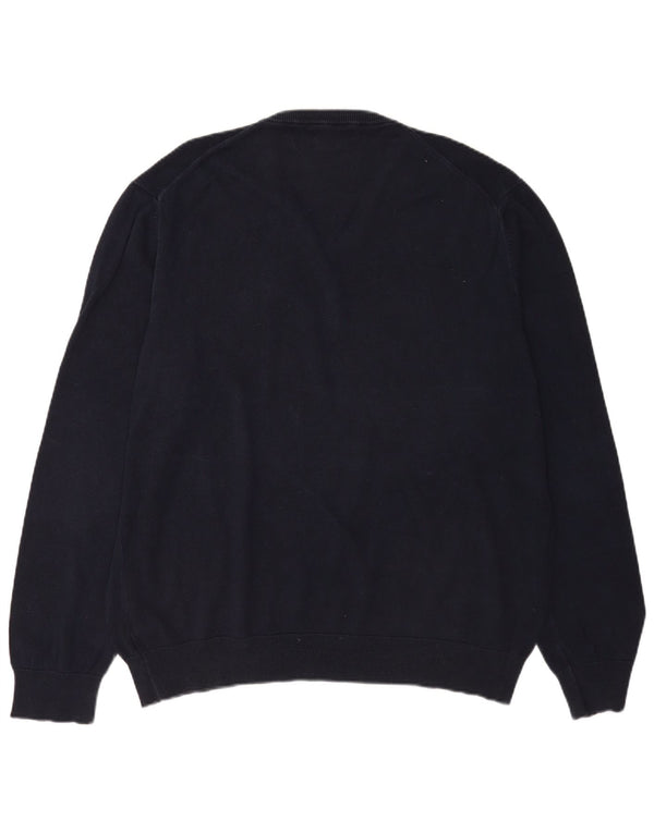Marks & Spencer - Jersey con cuello en V para hombre, talla 2XL, algodón azul marino