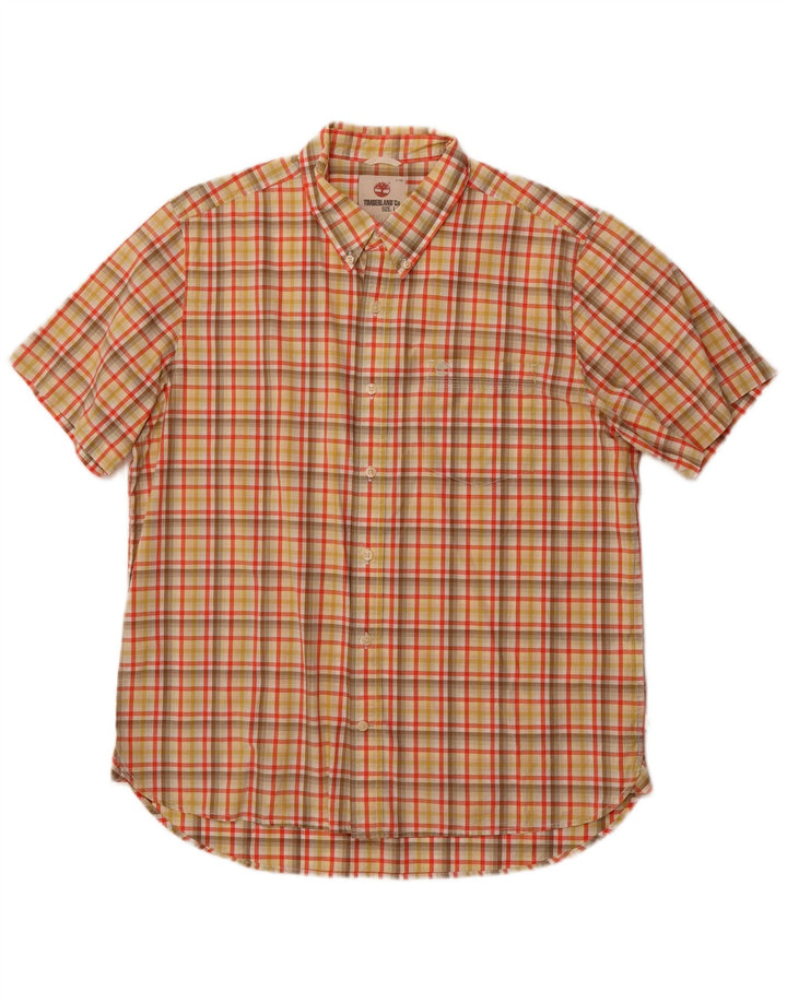TIMBERLAND Camisa Grant Fit Regular Fit para Hombre Cuadros Naranja Grande