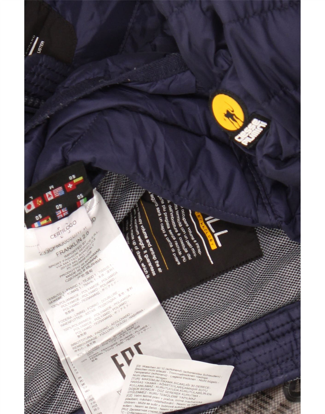 Ciesse Piumini Chaqueta acolchada con capucha para hombre UK 40 Medium Azul marino Poliamida