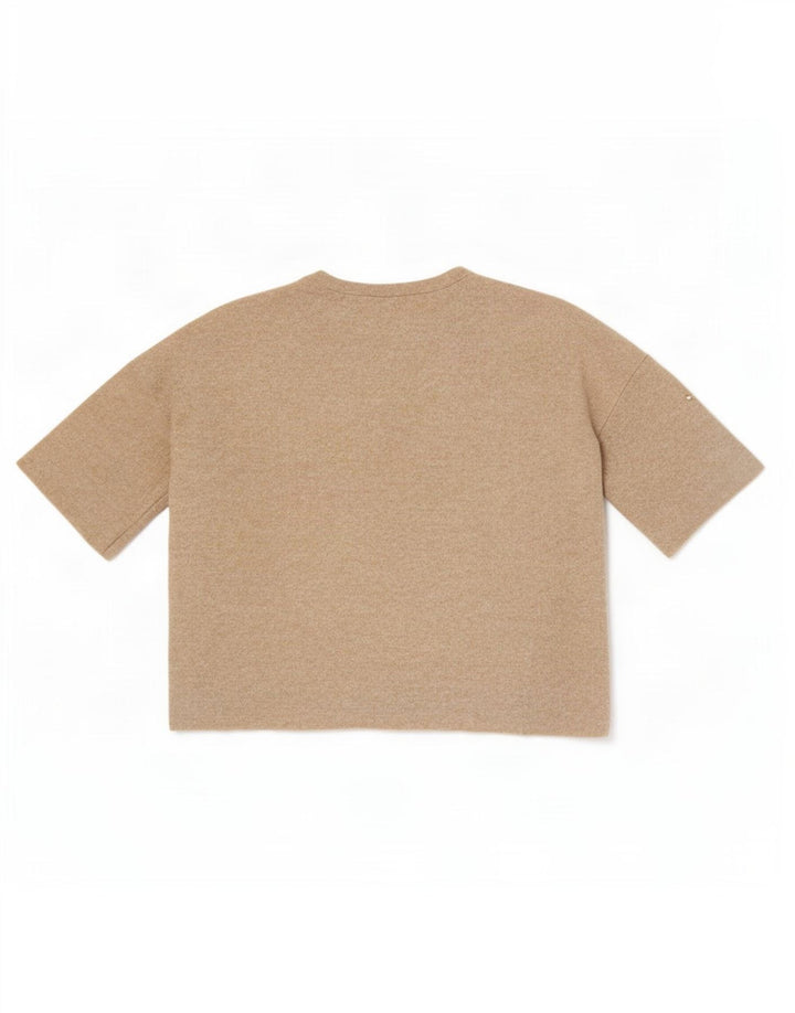 Zara Mujer Trafaluc Blusa Extragrande Reino Unido 10 Pequeño Beige Manchado