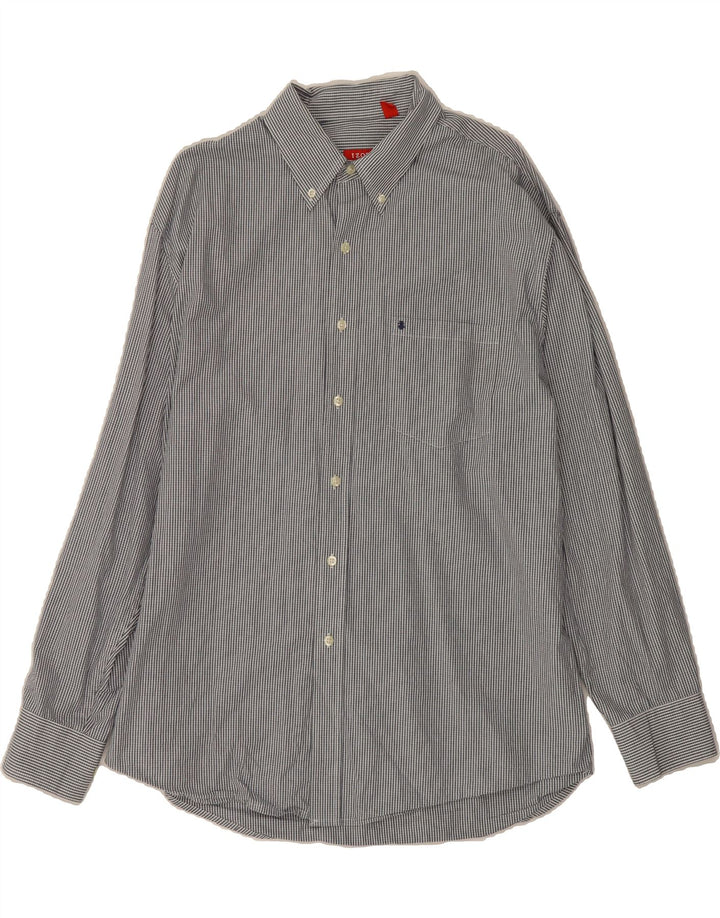 IZOD Mens Shirt XL Grey Check Cotton Vintage Izod and Second-Hand Izod from Messina Hembry 