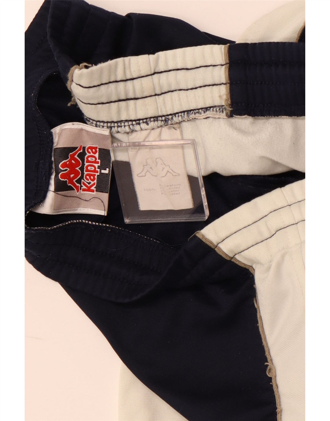 KAPPA Pantalón de chándal para hombre Large Azul marino Colorblock Poliéster