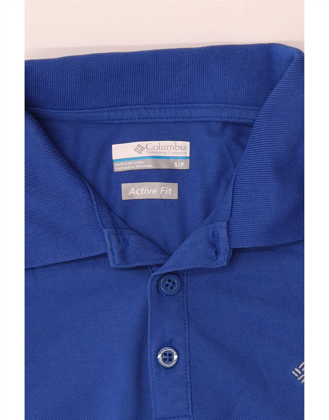 Polo Columbia Active Para Hombre Azul Pequeño