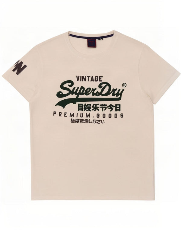 Superdry Camiseta Gráfica para Hombre Top 3XL Blanco