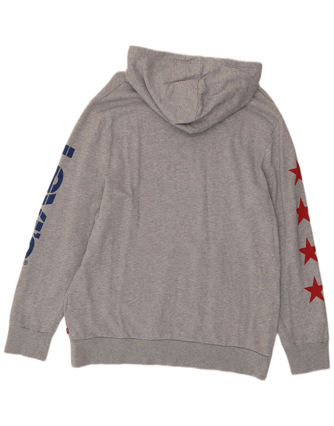 LEVI'S Sudadera con capucha gráfica para hombre XL Algodón gris