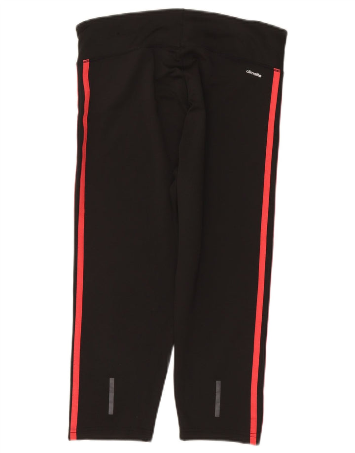 Adidas Mujer Climalite Capri Leggings Reino Unido 12/14 Mediano Negro Poliéster