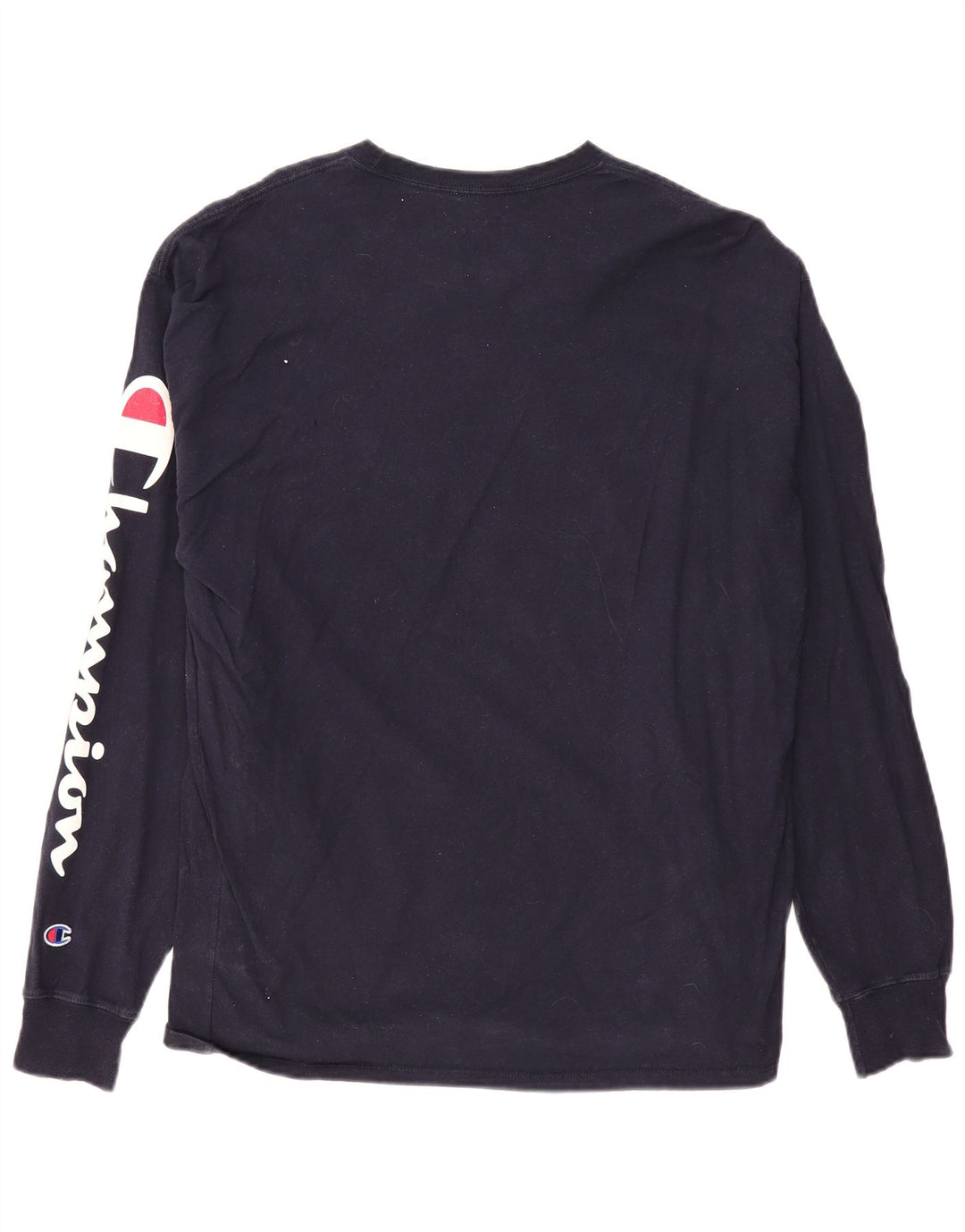 CHAMPION Hombre Gráfico Top Manga Larga XL Azul Marino