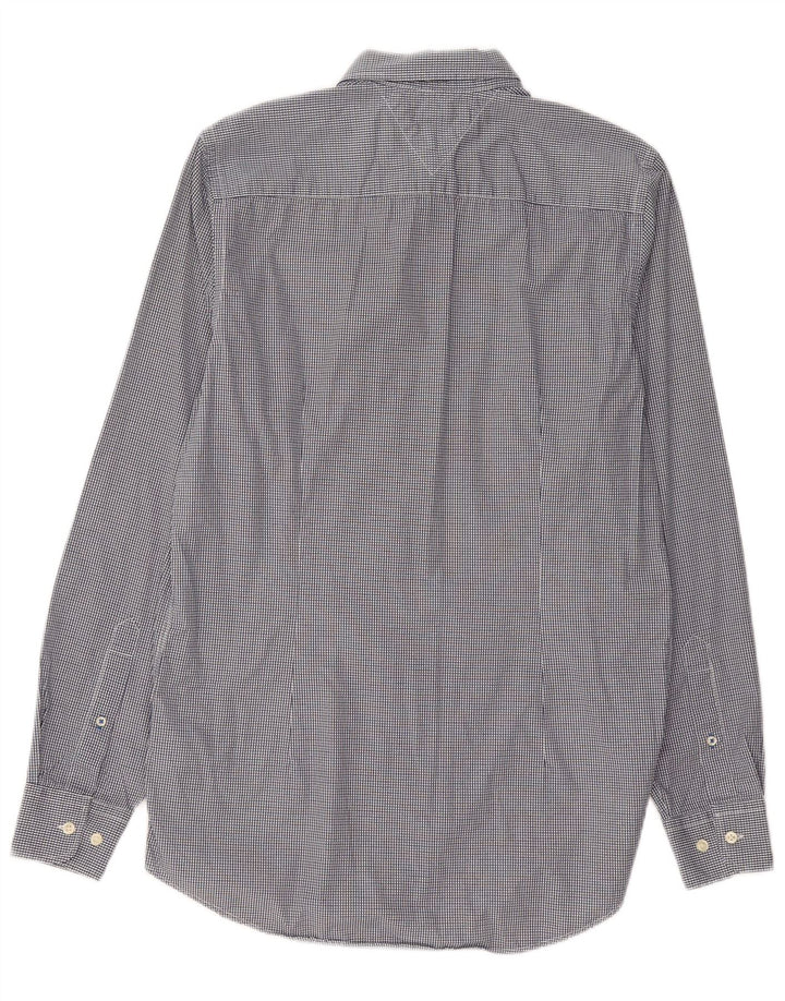 Tommy Hilfiger Camisa Slim Fit De Algodón Con Pata De Gallo Azul Marino Medio