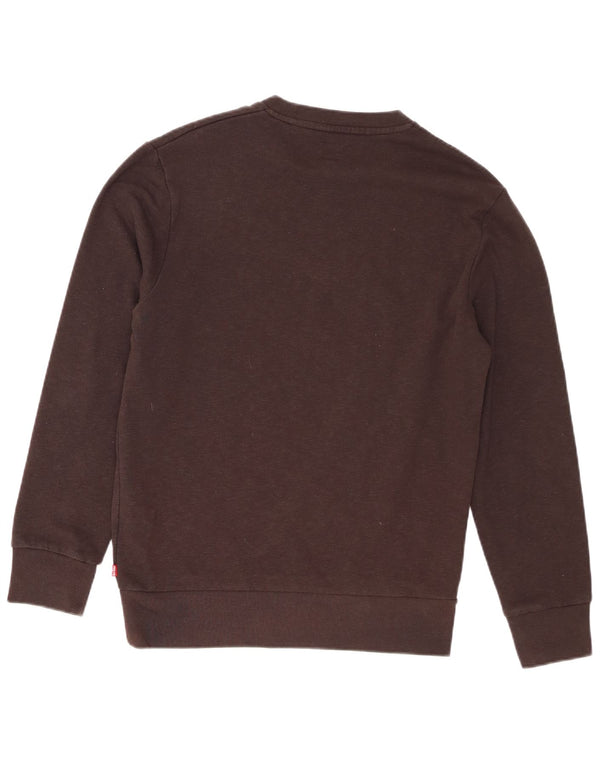 Levi's Hombre Sudadera Gráfica Jersey Pequeño Algodón Marrón