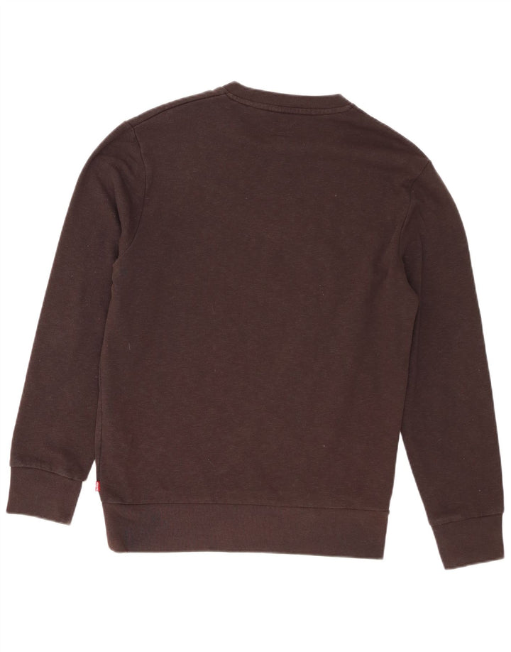 Levi's Hombre Sudadera Gráfica Jersey Pequeño Algodón Marrón