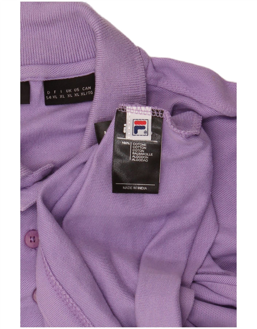 FILA Polo Hombre XL Algodón Morado