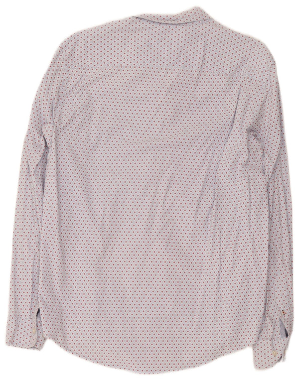Camisa Tommy Hilfiger Hombre Slim Fit Algodón Floral Azul Grande