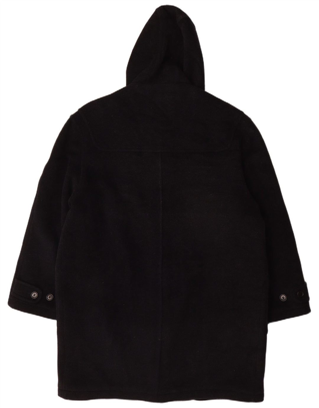 Vintage hombres con capucha Duffle abrigo Reino Unido 42 XL lana azul marino