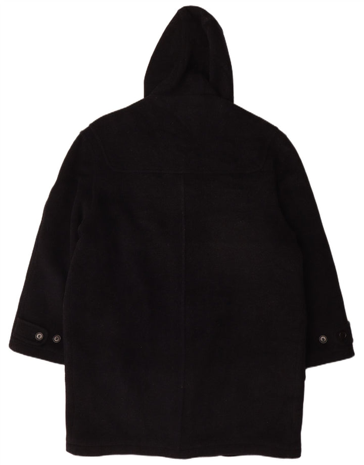 Vintage hombres con capucha Duffle abrigo Reino Unido 42 XL lana azul marino