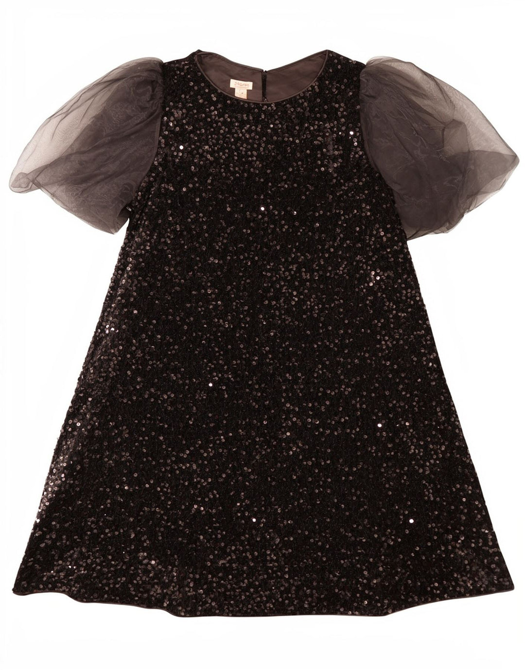 Monsoon Vestido evasé de lentejuelas para niña 12-13 años Negro Poliéster