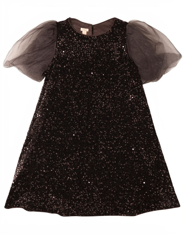 Monsoon Vestido evasé de lentejuelas para niña 12-13 años Negro Poliéster