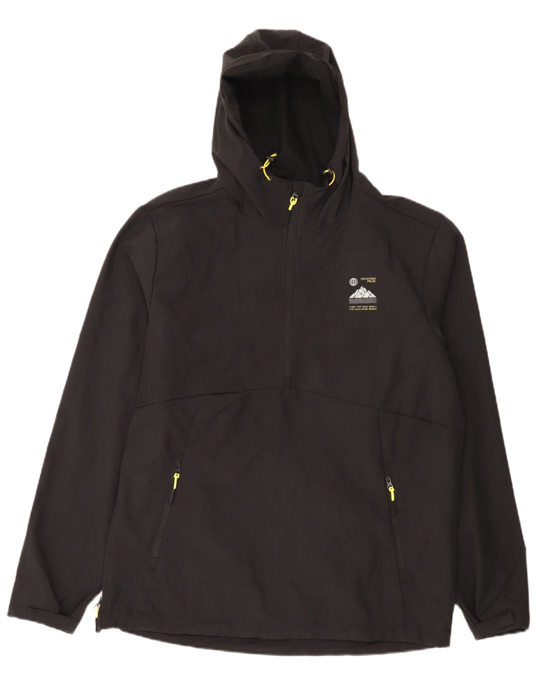 Crivit Chaqueta impermeable con capucha para hombre UK 38/40 Mediano Negro Poliéster